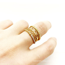 10K 14K 18K Solid Gold 925 Silver Gold Plated Stackable Fashion Ring Fashion Jewelry